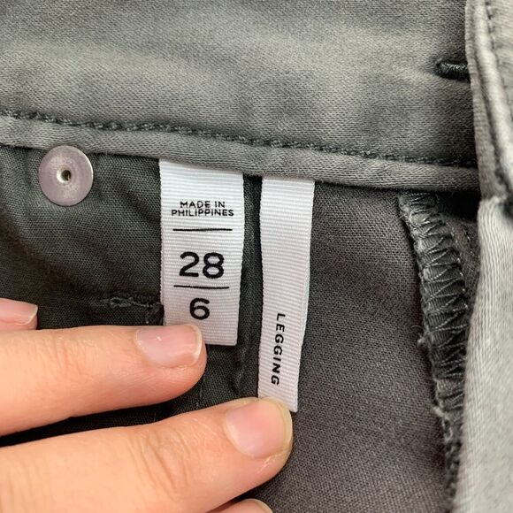 Loft Made Loved Loft Leggings Womens 28 Gray Denim Stretch Skinny Jeggings - Picture 9 of 13